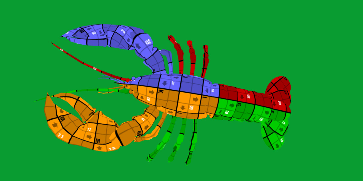 American Lobster Low-poly 3D model_22
