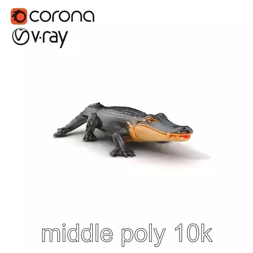 American Alligator D Model Pack with Detailed Textures