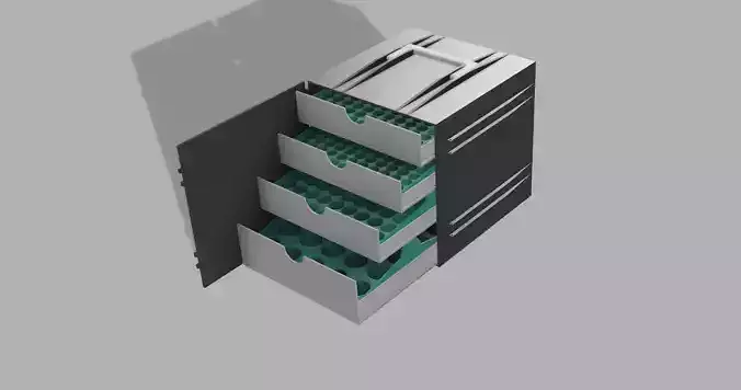 Storage box for 3 10 30 ml vials