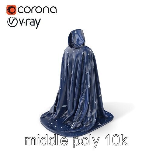 Wizards Constellation Cape Magical model pack Low-poly 3D model