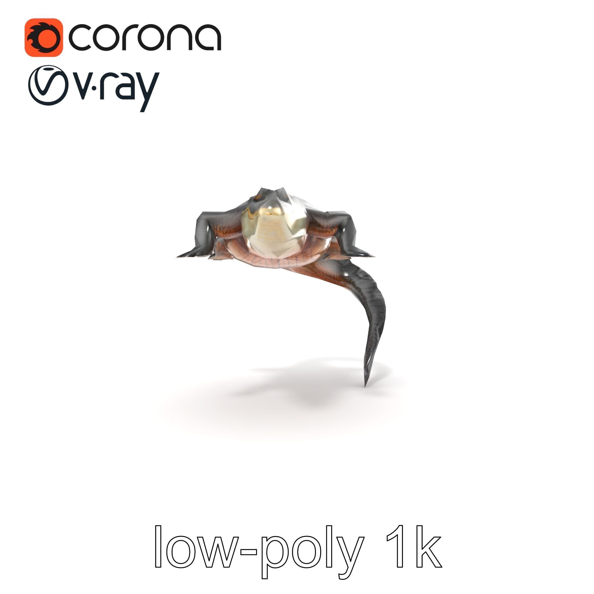 Nile Crocodile Detailed Scale Model Pack Low-poly 3D model_17