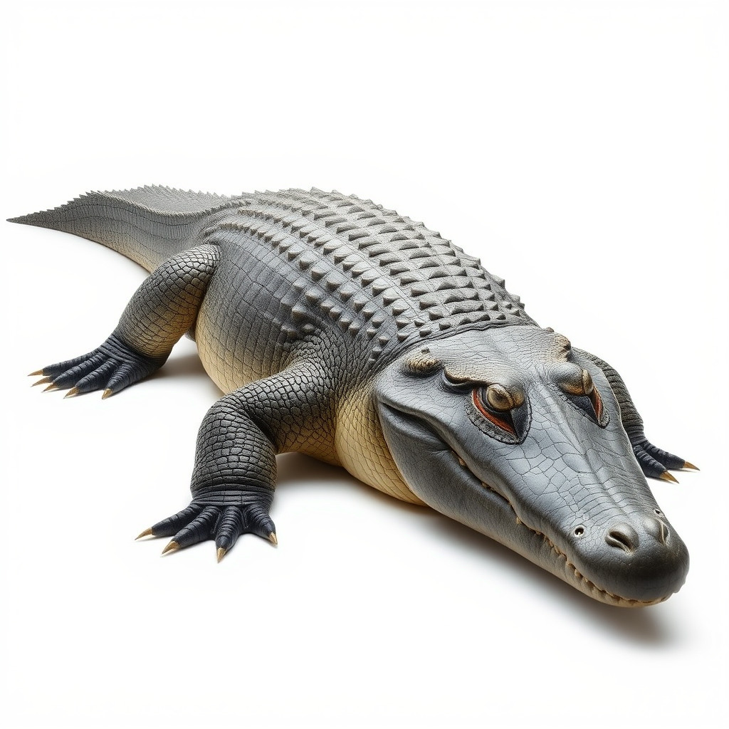 Colossal Saltwater Crocodile Sculpture model pack Low-poly 3D model_4