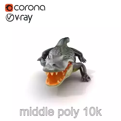 Nile Crocodile Powerful Jaws model pack