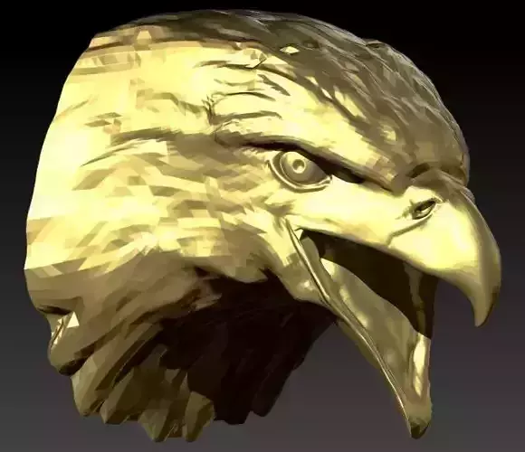 Eagle Head pendant jewelry gold necklace medallion 3D print model Eagle Head pendant jewelry gold necklace medallion 3D print model