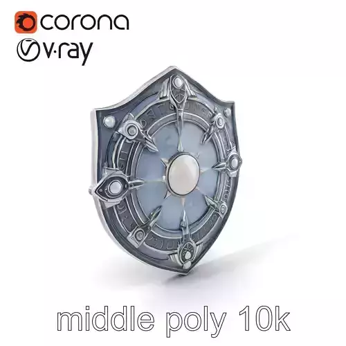 Moonstone War Shield With Platinum Gears model pack