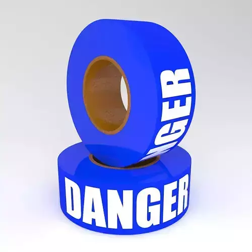 DANGER Tape Blue 3D model