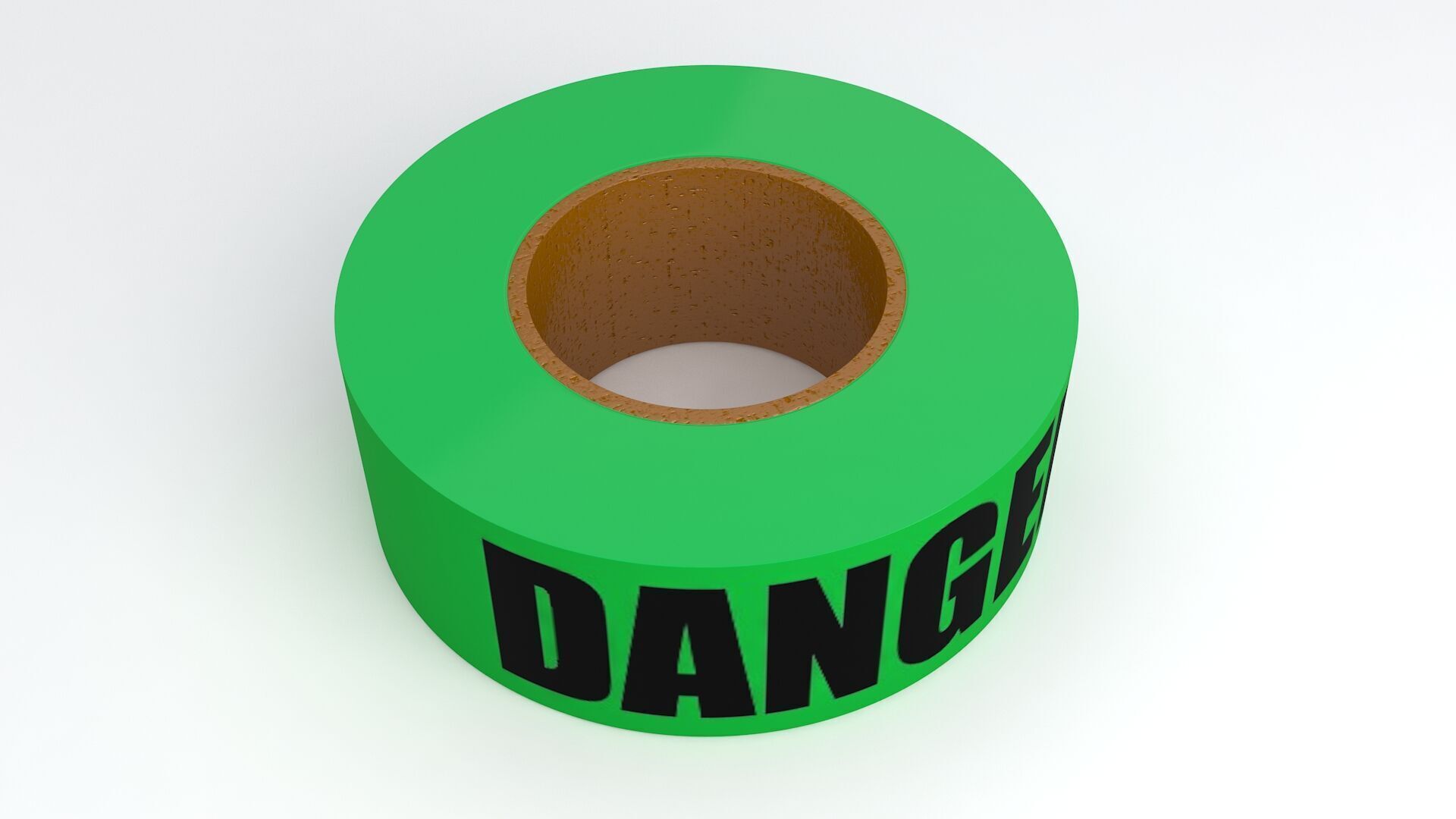 DANGER Tape Green 3D model_5