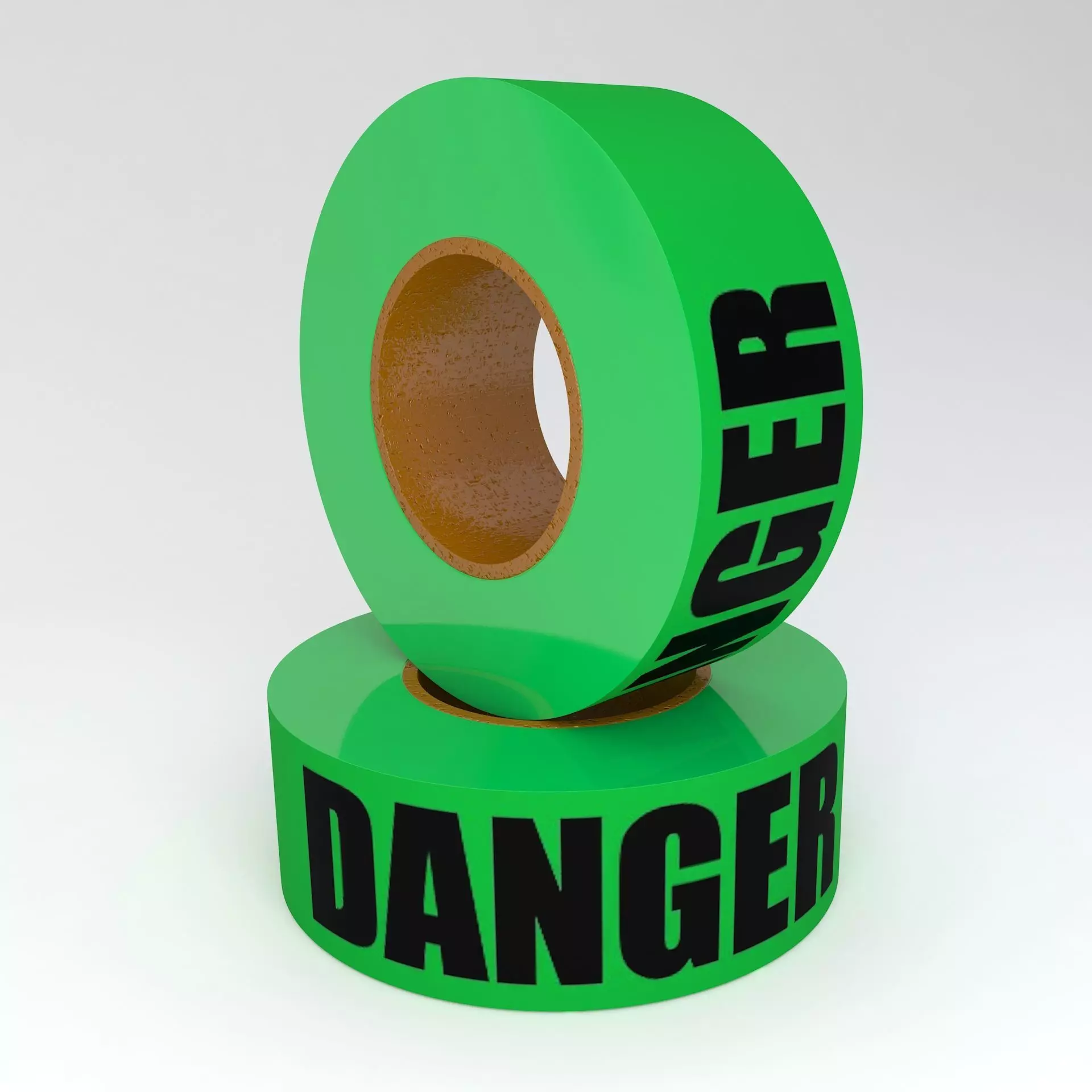 DANGER Tape Green 3D model_0
