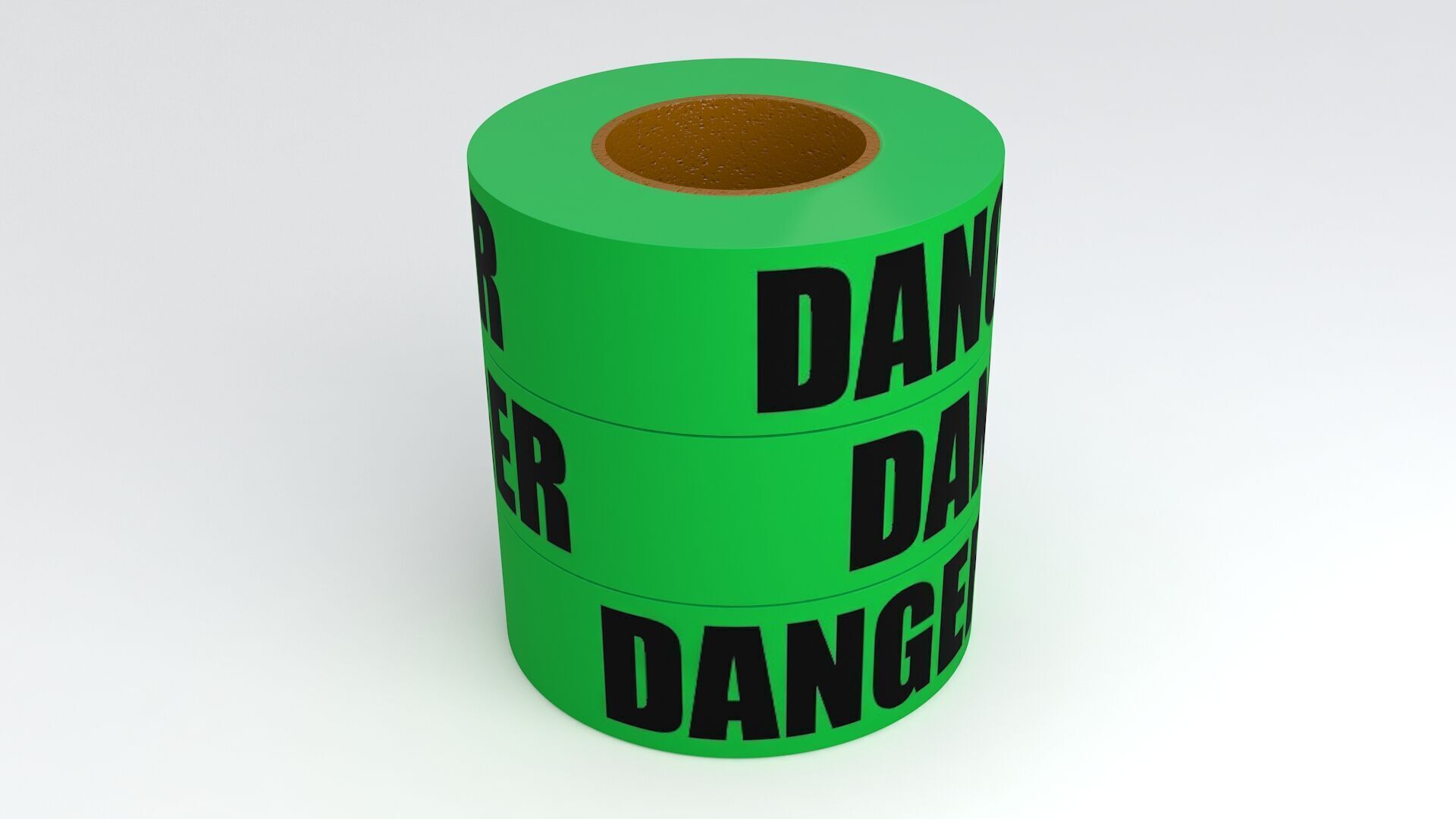 DANGER Tape Green 3D model_6