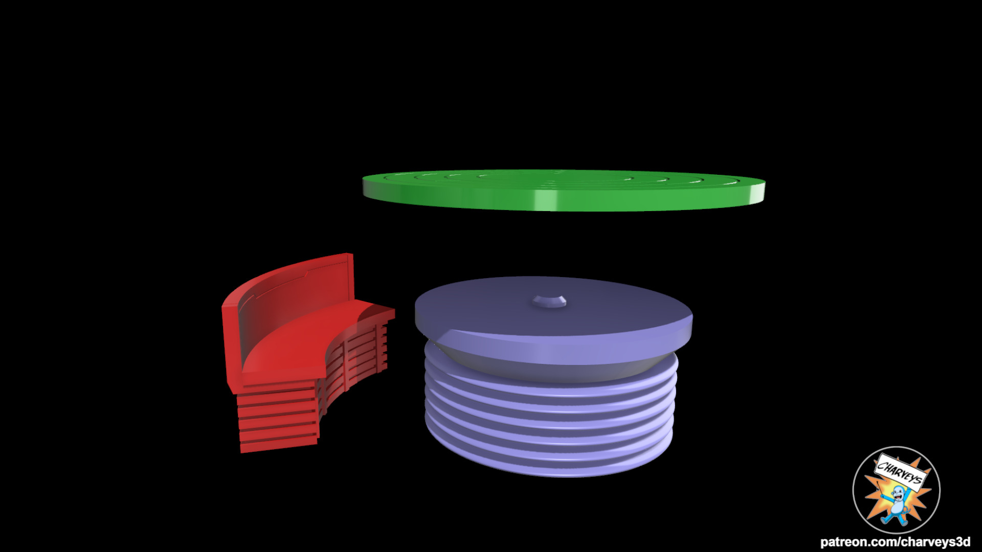 Star Wars T6 Shuttle Table and Benches for 4 and 6  inch figures 3D print model_4