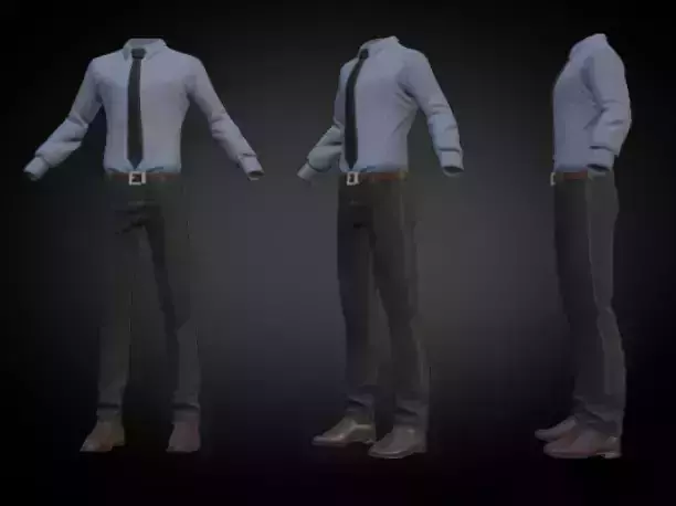 Male clothing shirts and pants Stylised lowpoly