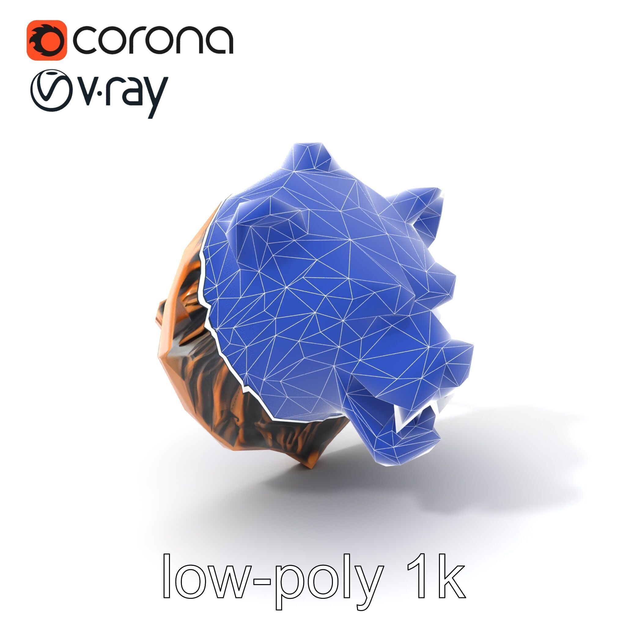 Bear Head Door Knocker Bronze Finish model pack Low-poly 3D model_7