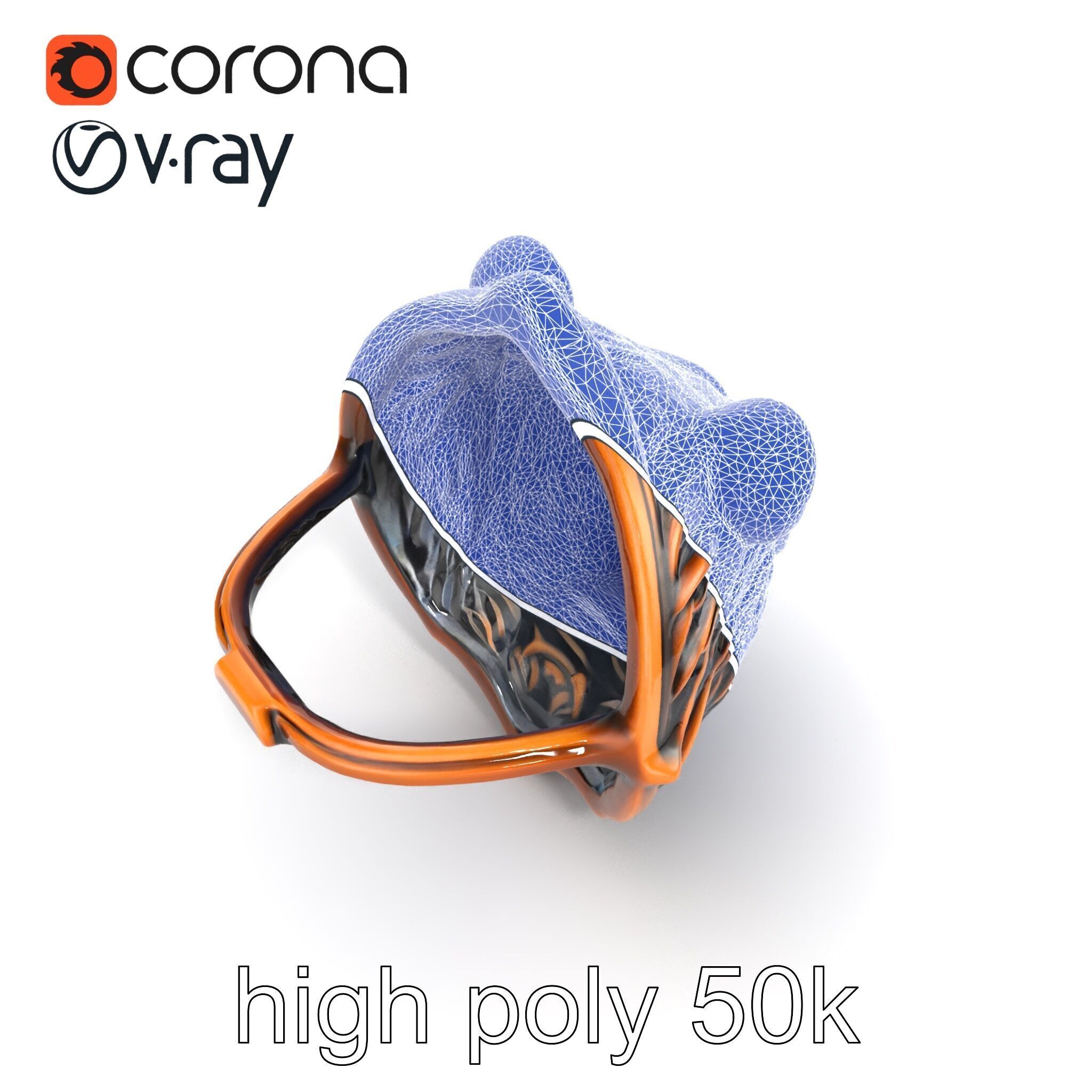 Bear Head Door Knocker Bronze Finish model pack Low-poly 3D model_19