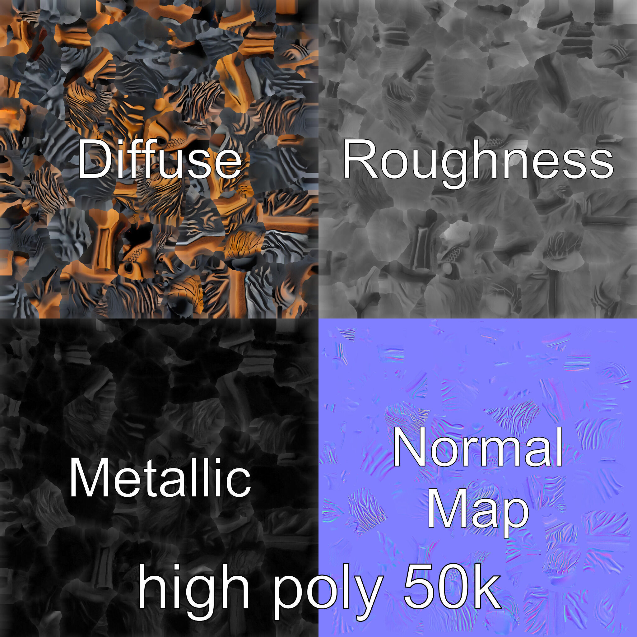 Bear Head Door Knocker Bronze Finish model pack Low-poly 3D model_3