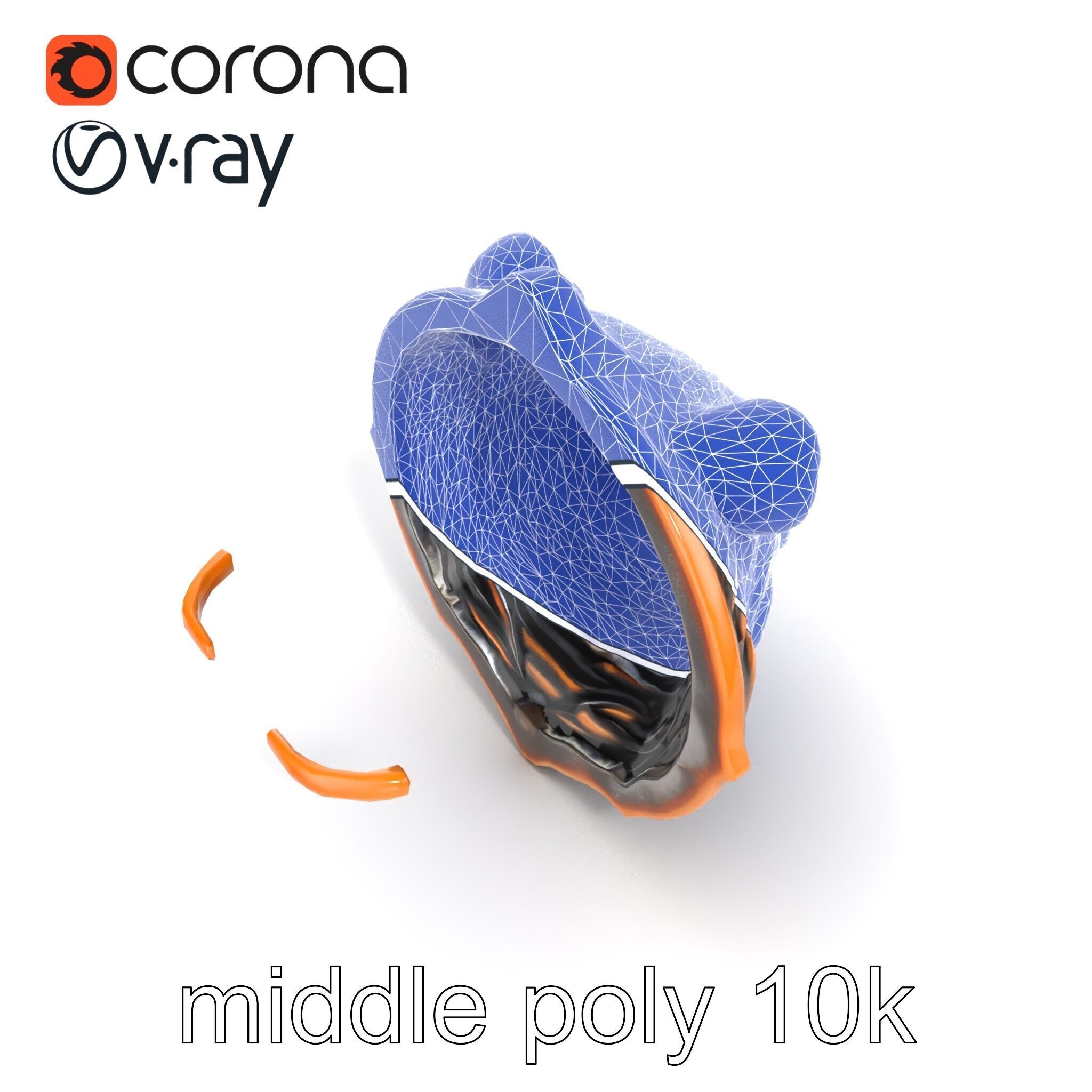 Bear Head Door Knocker Bronze Finish model pack Low-poly 3D model_25