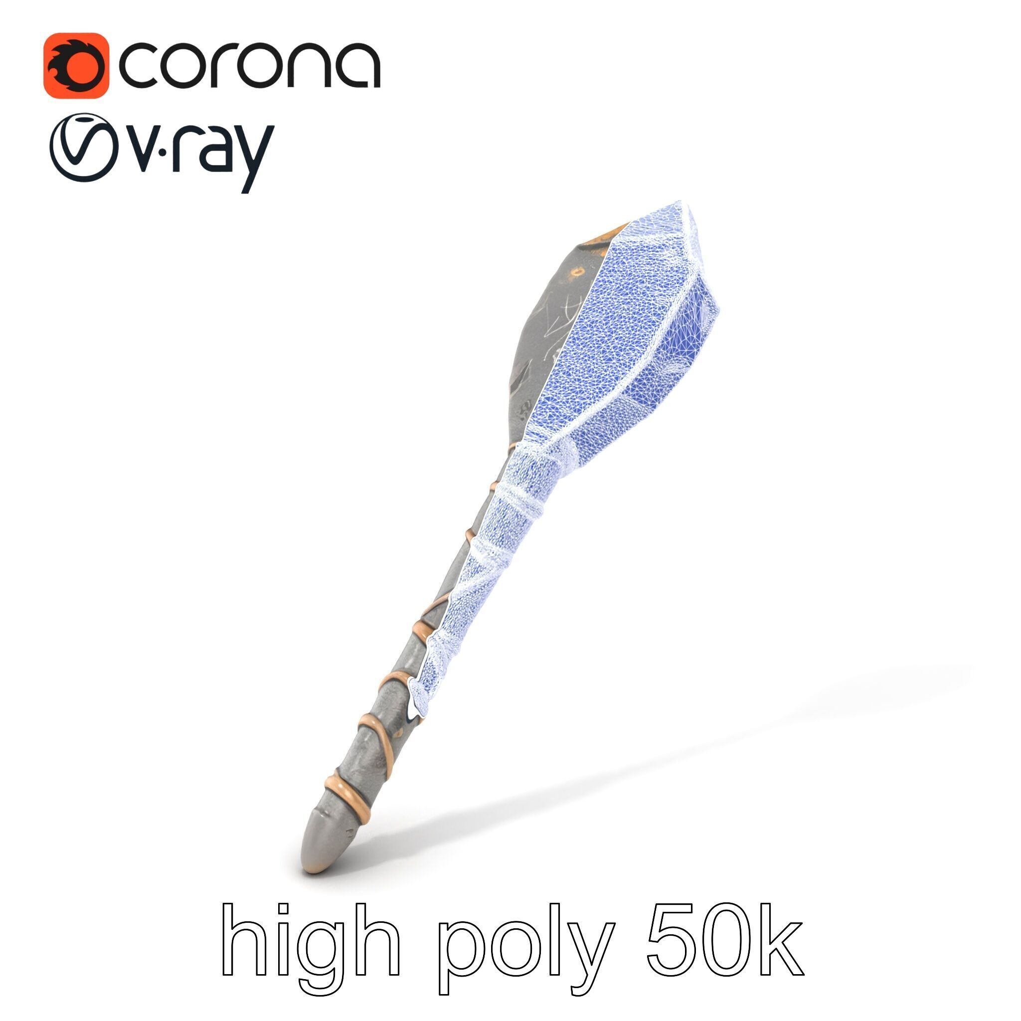 Meteorite Celestial Wand model pack Low-poly 3D model_10