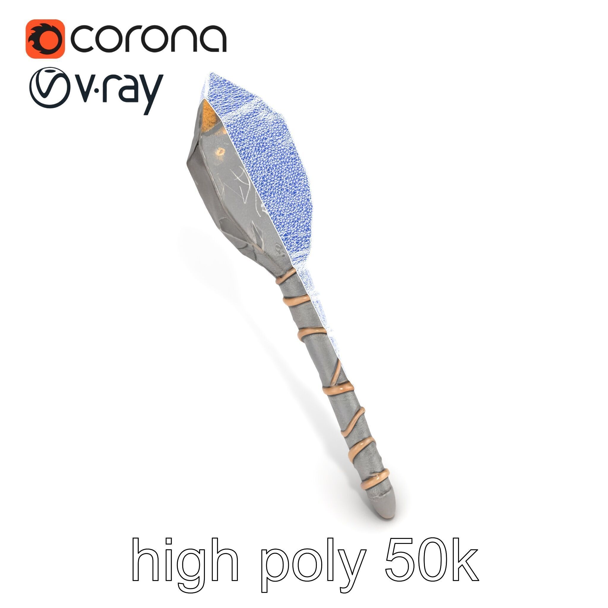 Meteorite Celestial Wand model pack Low-poly 3D model_30