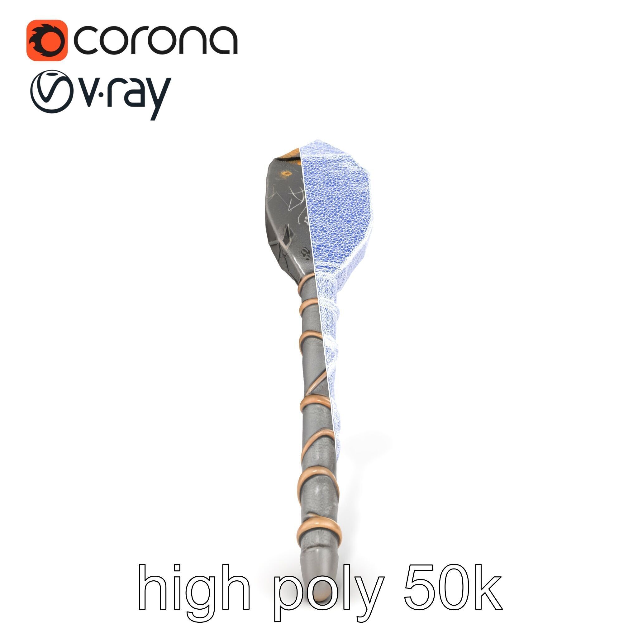 Meteorite Celestial Wand model pack Low-poly 3D model_31