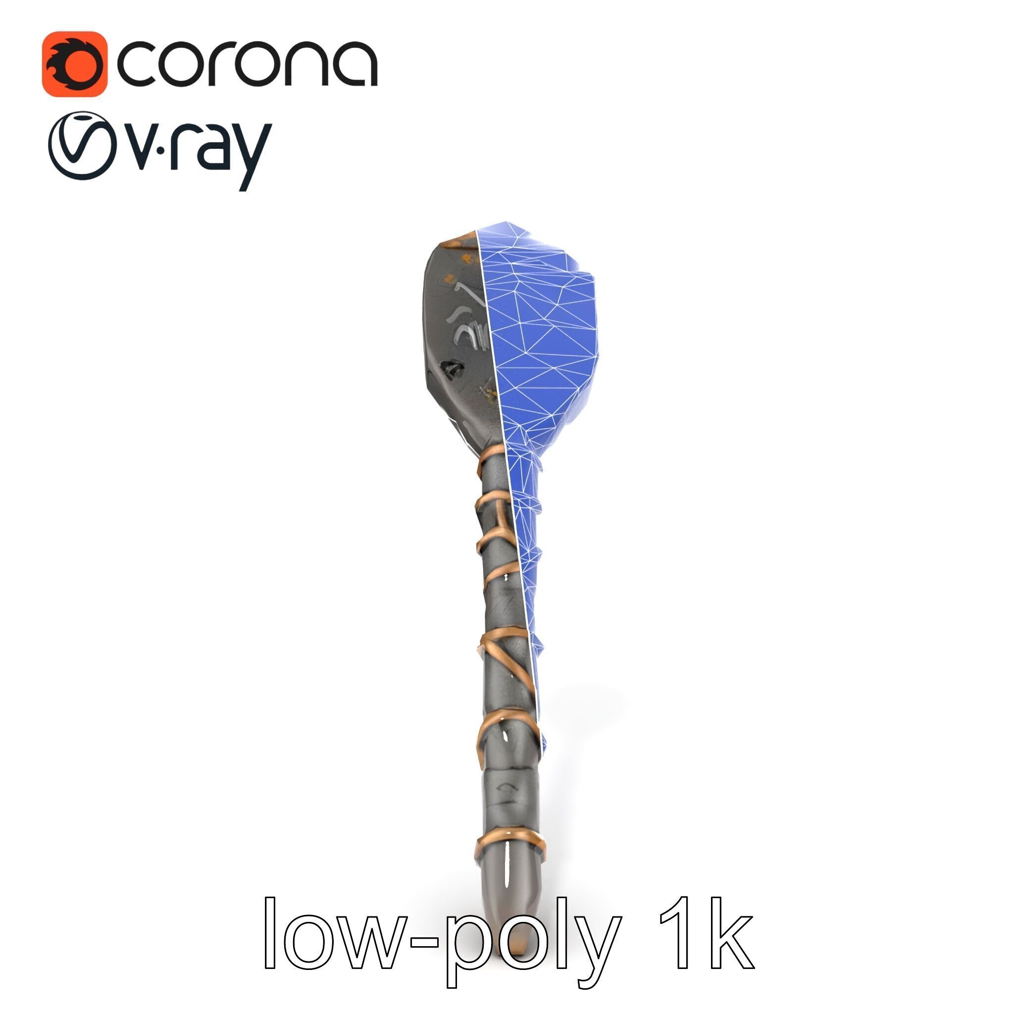 Meteorite Celestial Wand model pack Low-poly 3D model_28