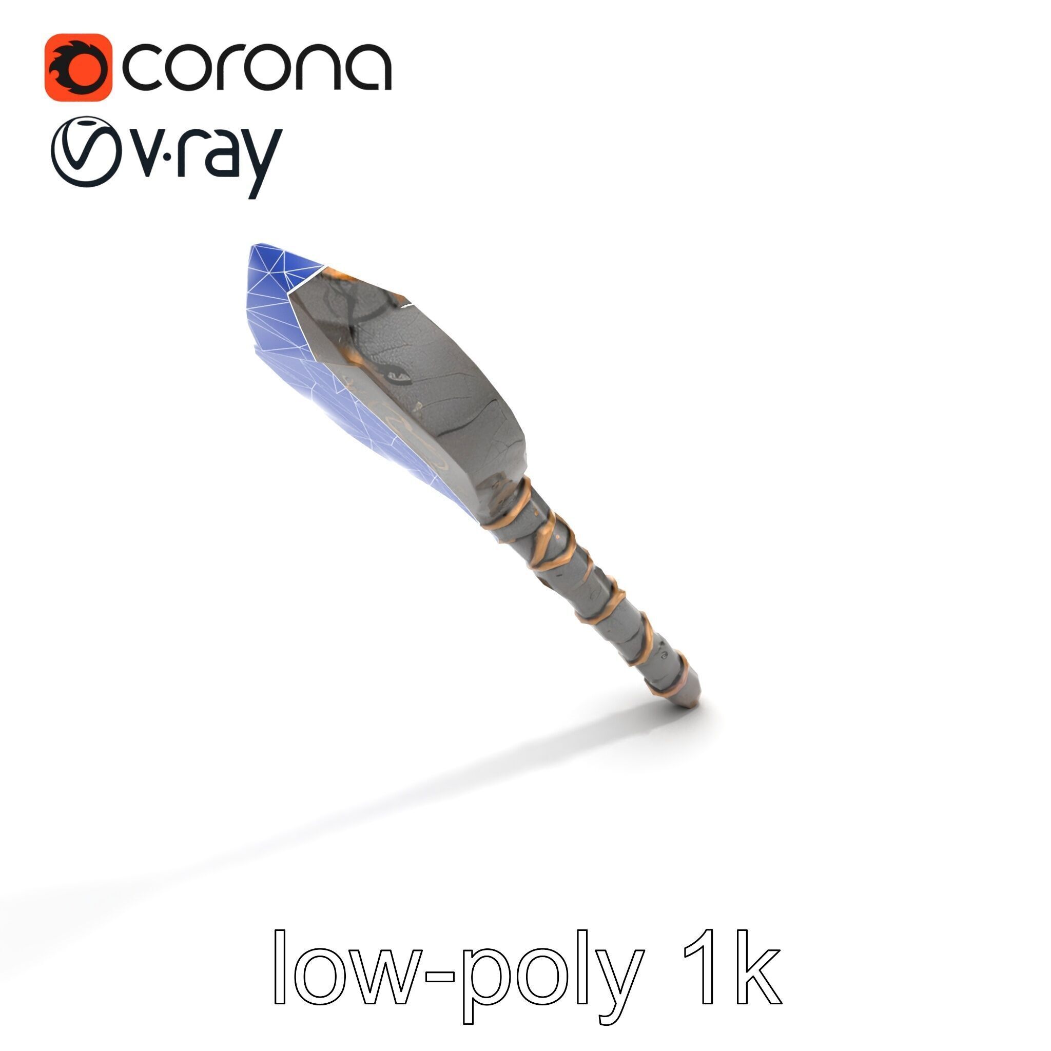 Meteorite Celestial Wand model pack Low-poly 3D model_12