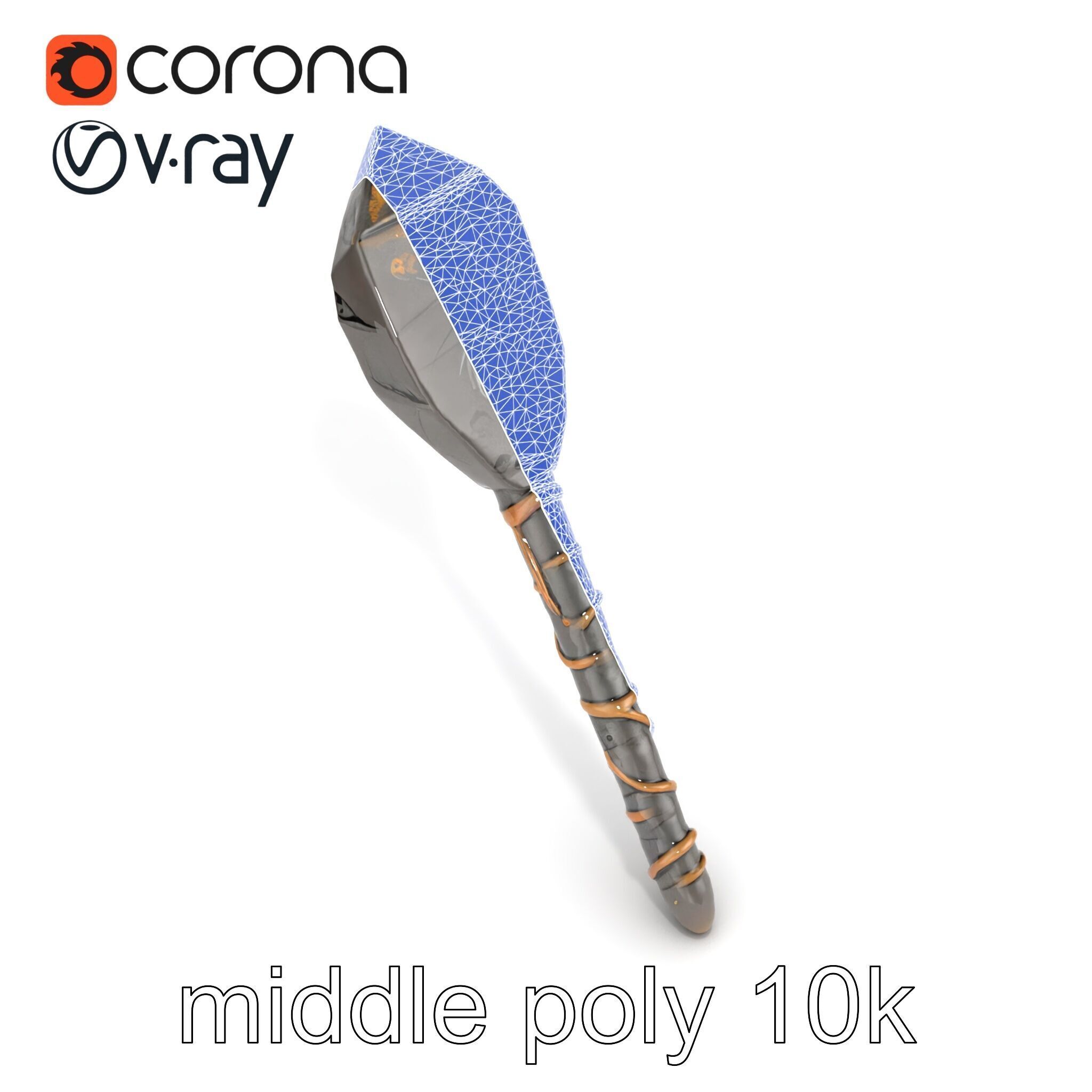 Meteorite Celestial Wand model pack Low-poly 3D model_19