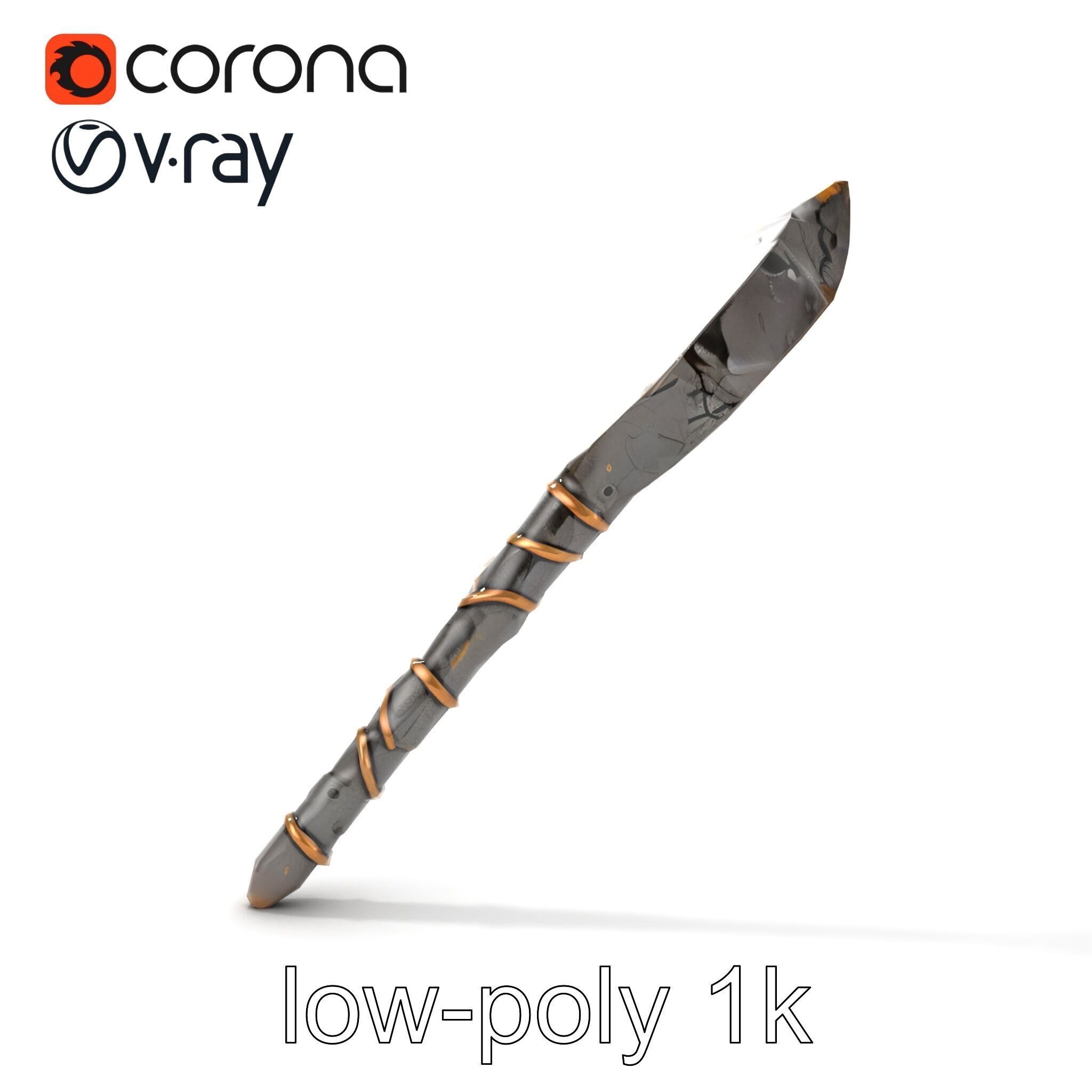 Meteorite Celestial Wand model pack Low-poly 3D model_22