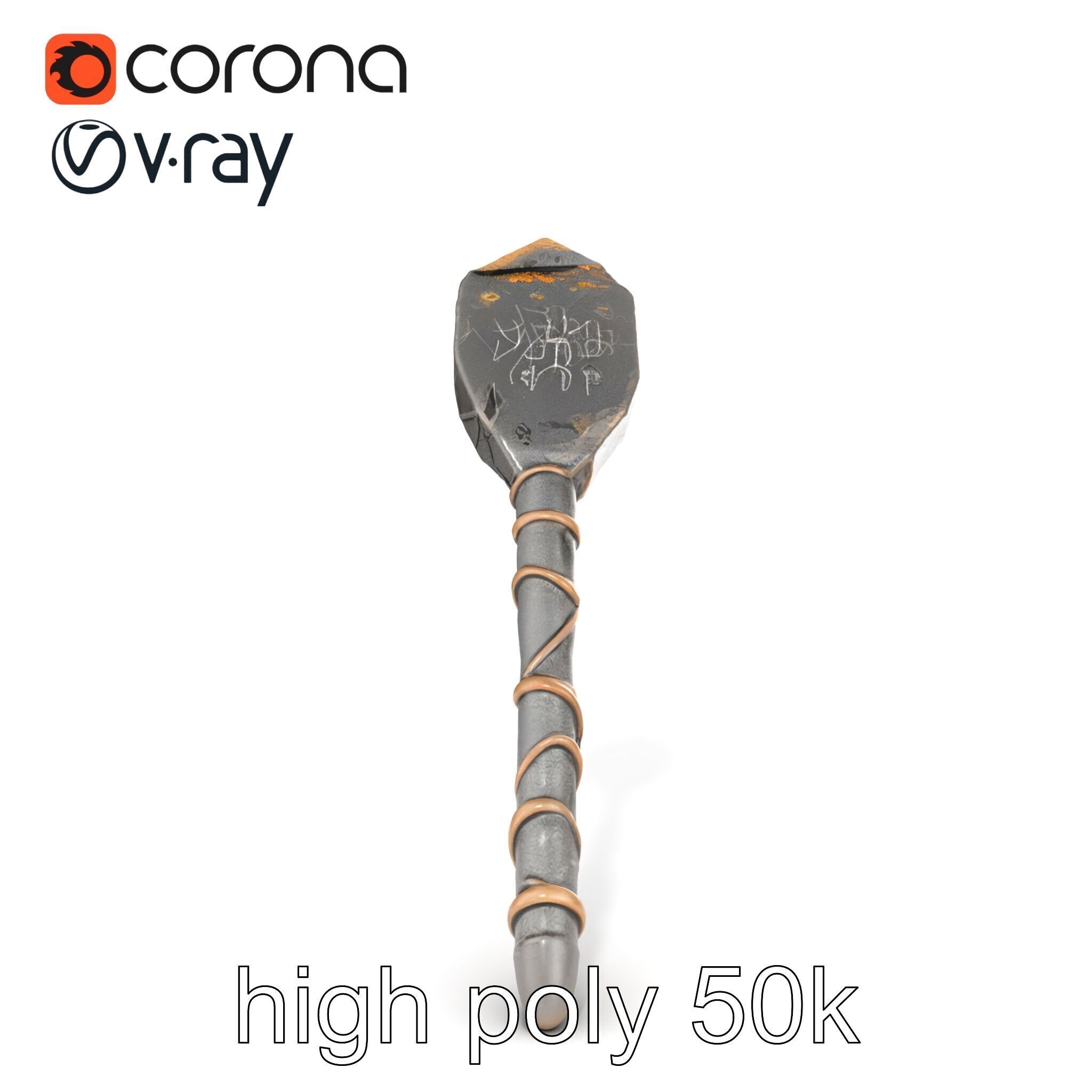 Meteorite Celestial Wand model pack Low-poly 3D model_29