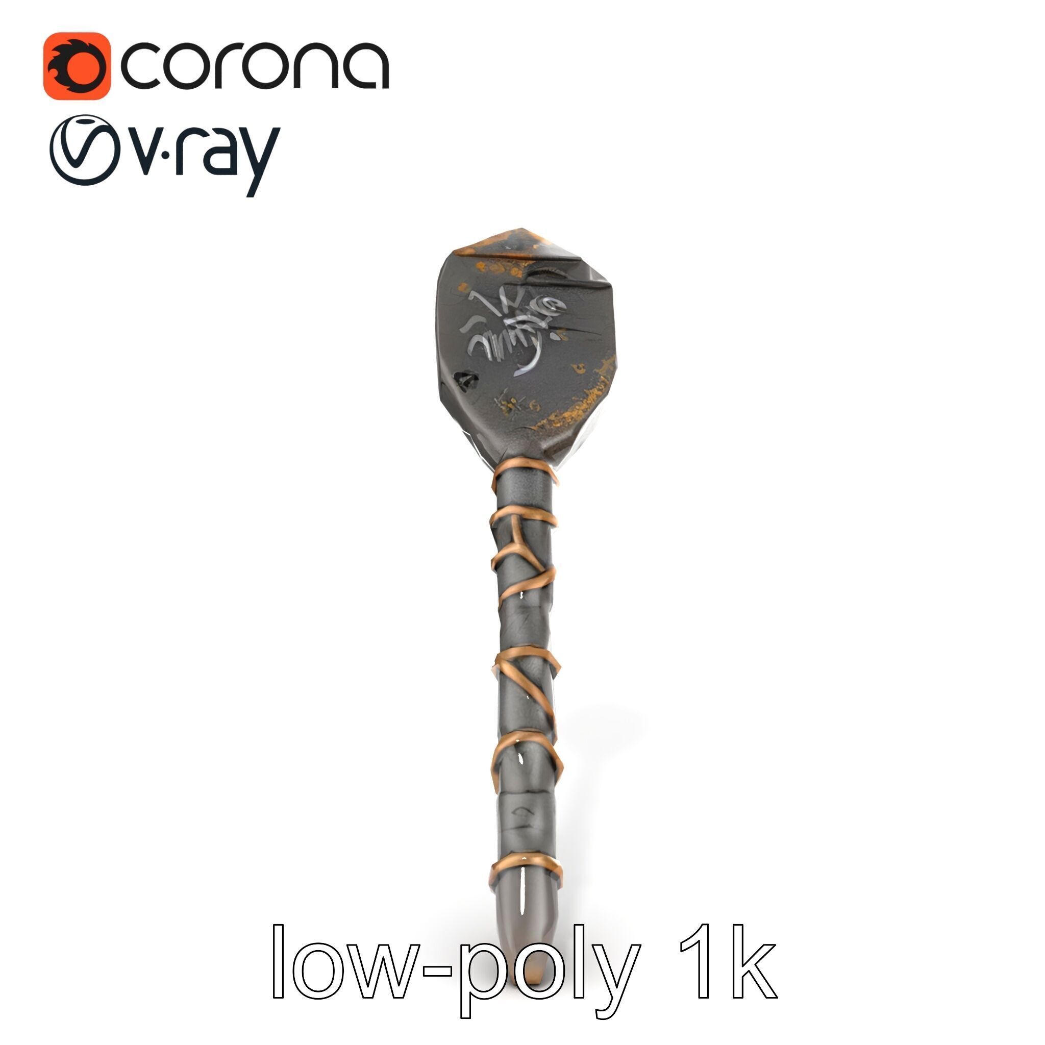 Meteorite Celestial Wand model pack Low-poly 3D model_26