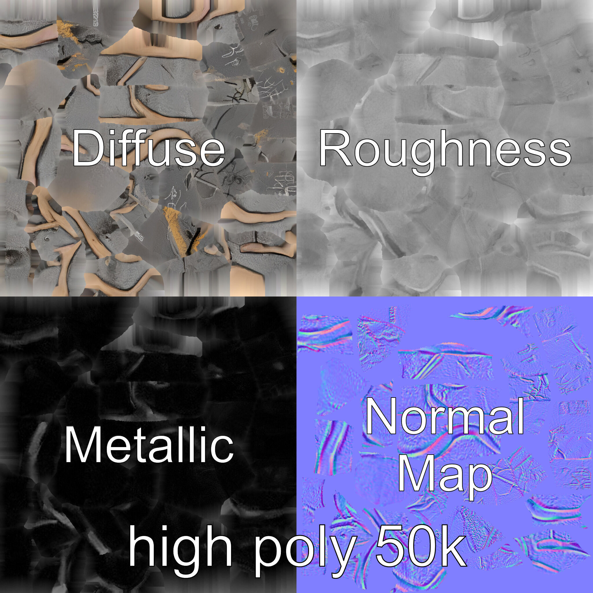 Meteorite Celestial Wand model pack Low-poly 3D model_3