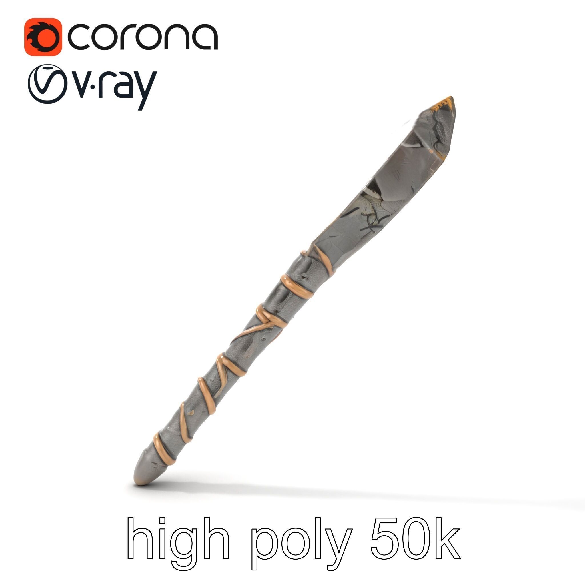 Meteorite Celestial Wand model pack Low-poly 3D model_24