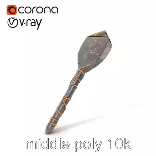 Meteorite Celestial Wand model pack Low-poly 3D model