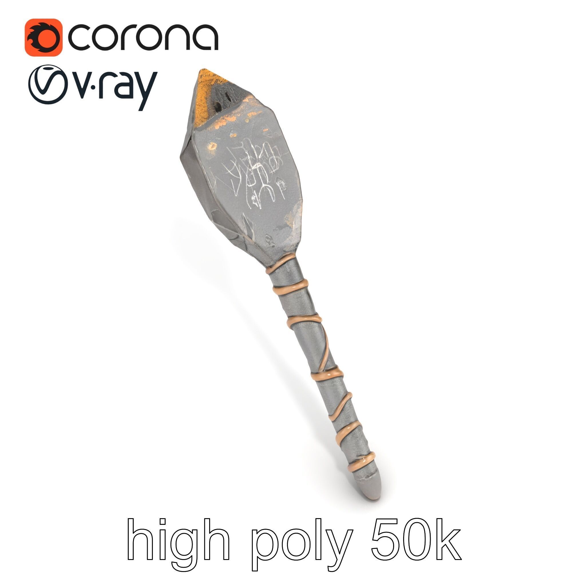 Meteorite Celestial Wand model pack Low-poly 3D model_11