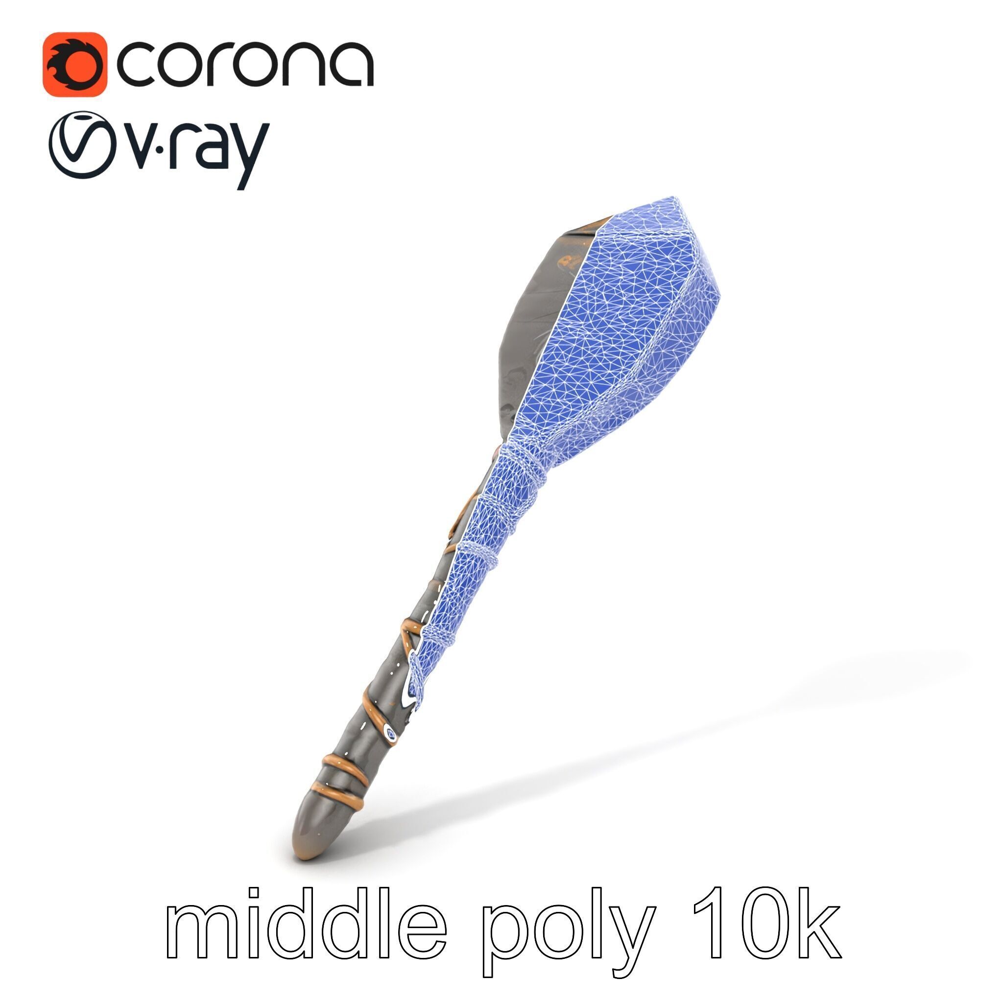 Meteorite Celestial Wand model pack Low-poly 3D model_6