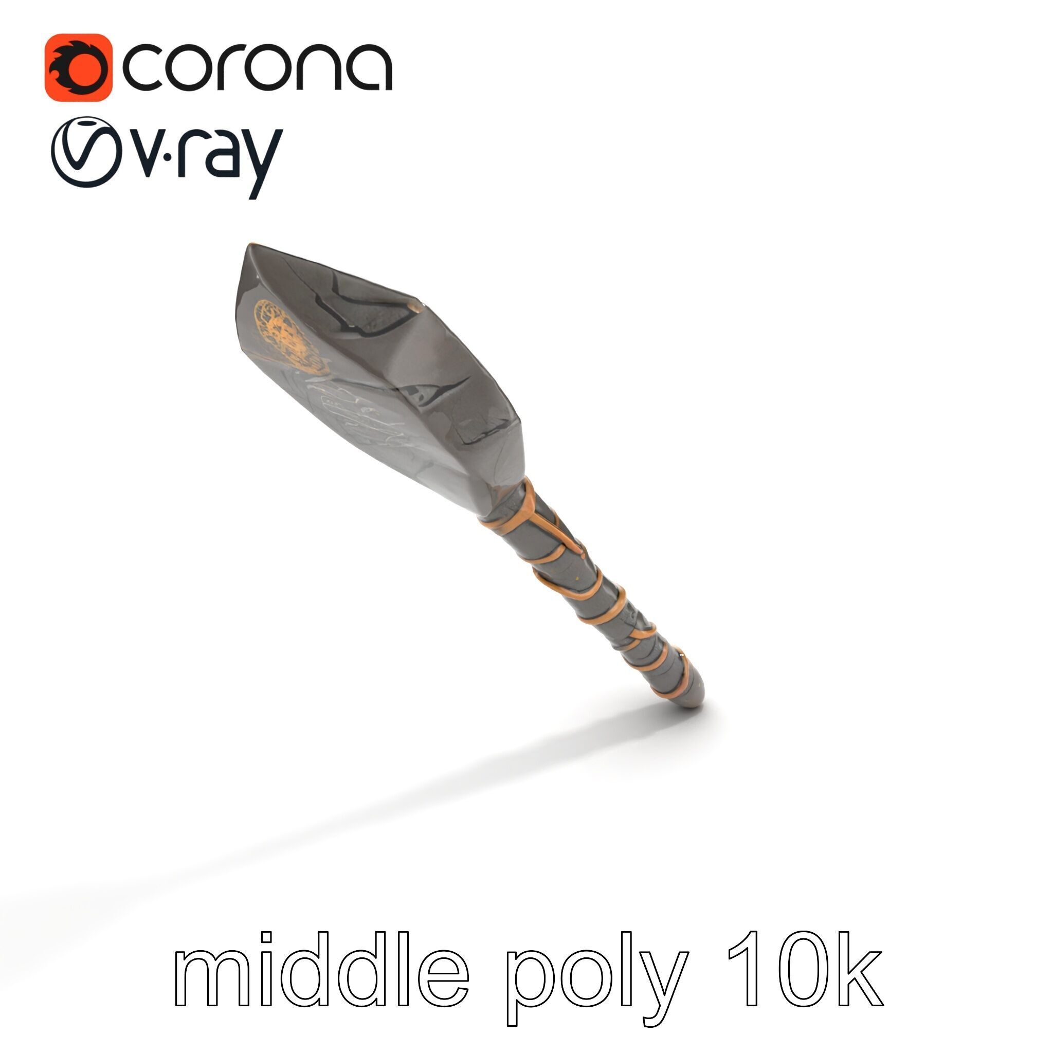 Meteorite Celestial Wand model pack Low-poly 3D model_8