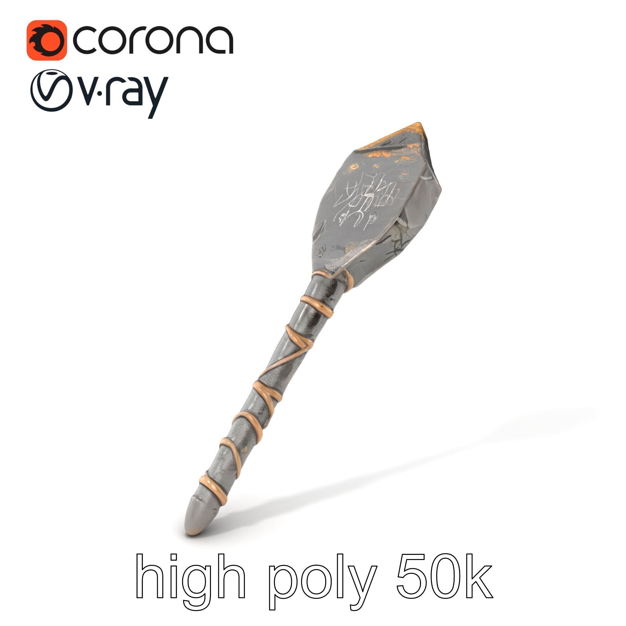 Meteorite Celestial Wand model pack Low-poly 3D model_2