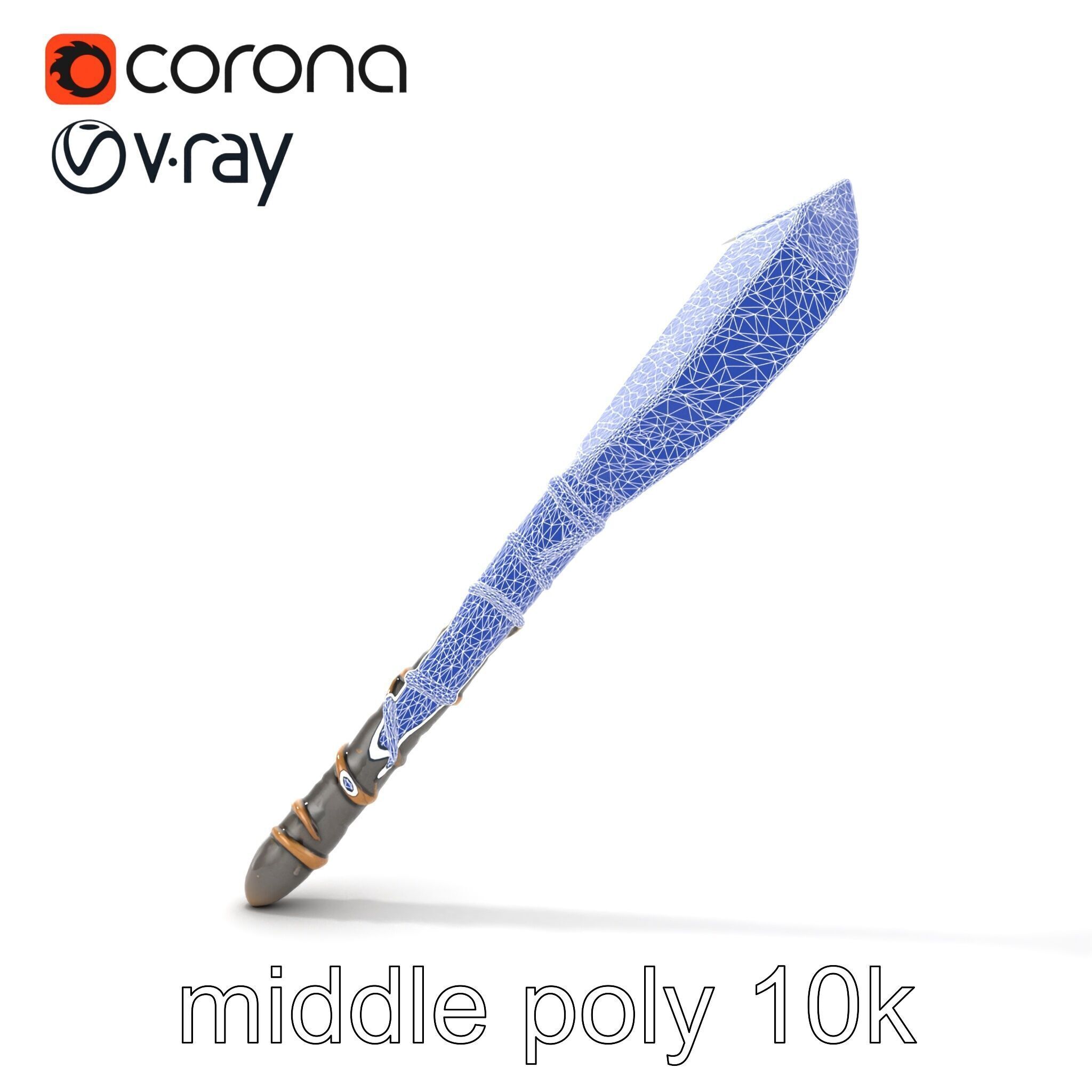 Meteorite Celestial Wand model pack Low-poly 3D model_32