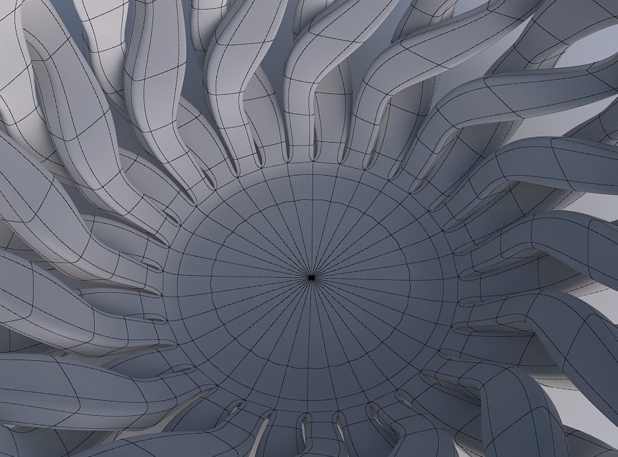 Bowl with twisted sharp muscle structure squeezed 3D print model_6