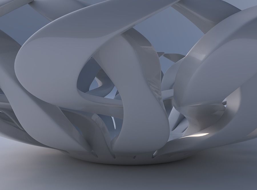 Bowl with twisted sharp muscle structure squeezed 3D print model_4