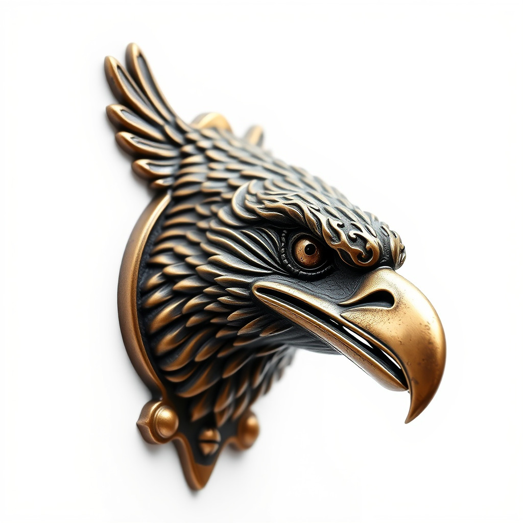 Eagle Head Door Knocker Sculpture model pack Low-poly 3D model_4