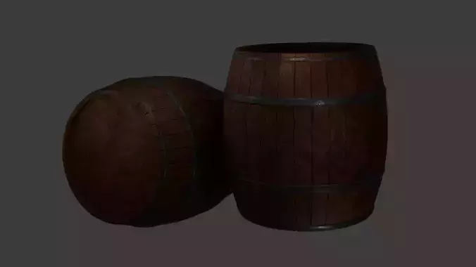 BARELL-TUN  Low-poly 3D model