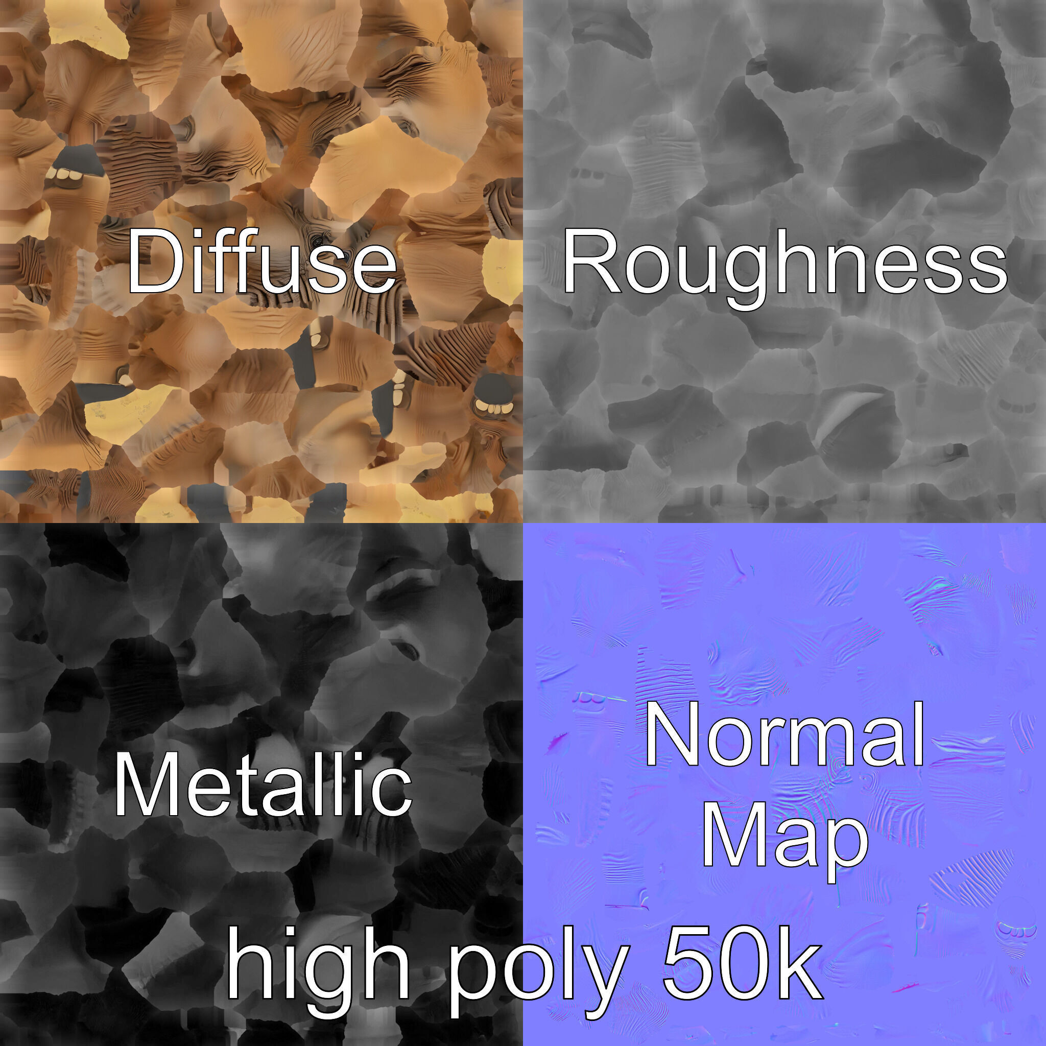 Elephant with Detailed Wrinkled Skin and Tusks model pack Low-poly 3D model_3