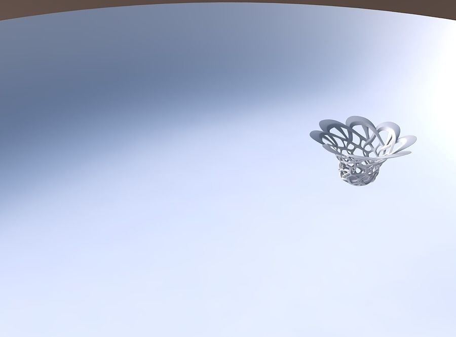 Bowl widening with interlacing sharp edged lattice widened top 3D print model_3