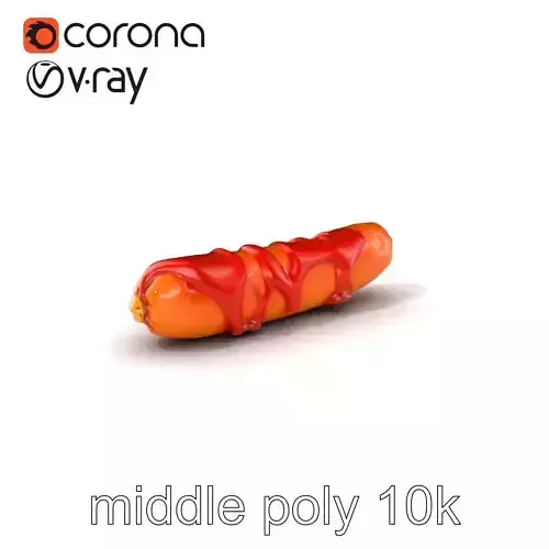 Currywurst Sausage with Sauce D model pack