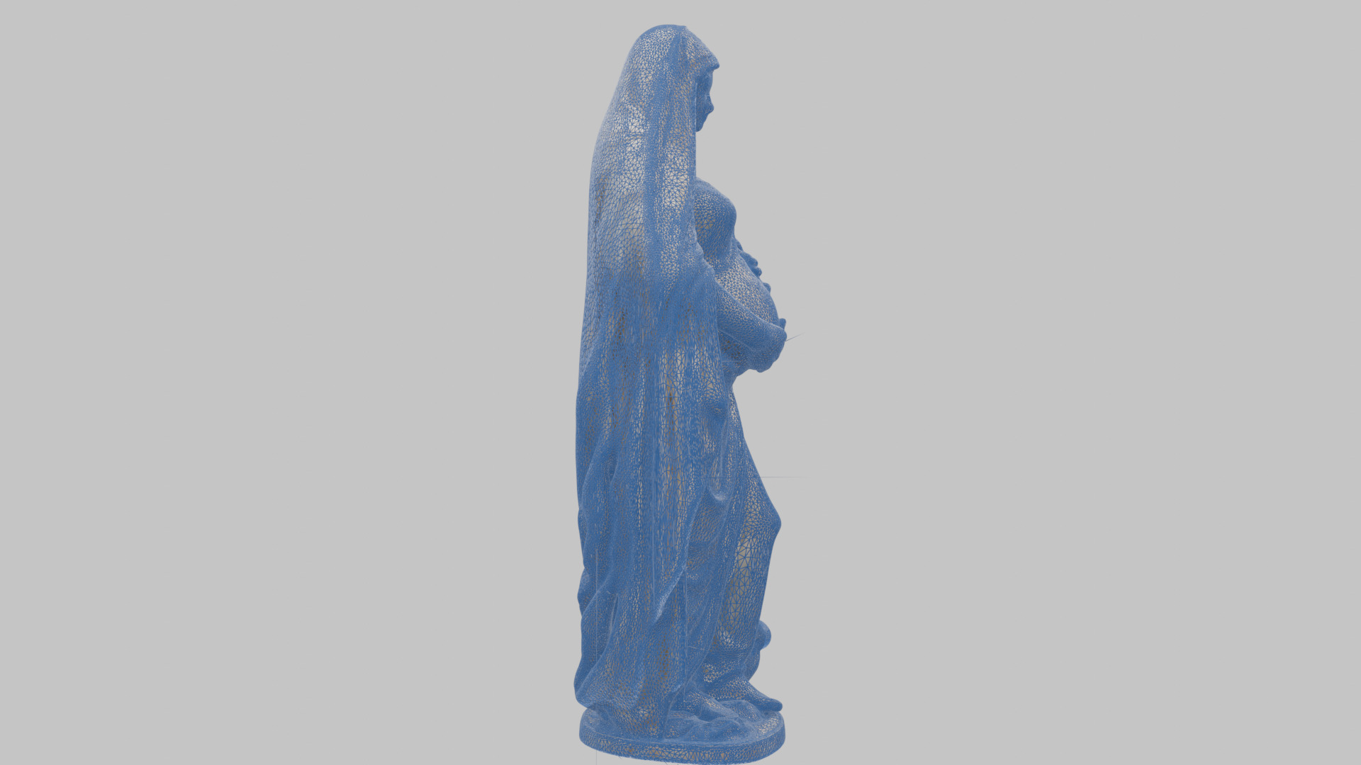 Marble Sculpture of Maria Virgen Mother Pregnant  Low-poly 3D model_37