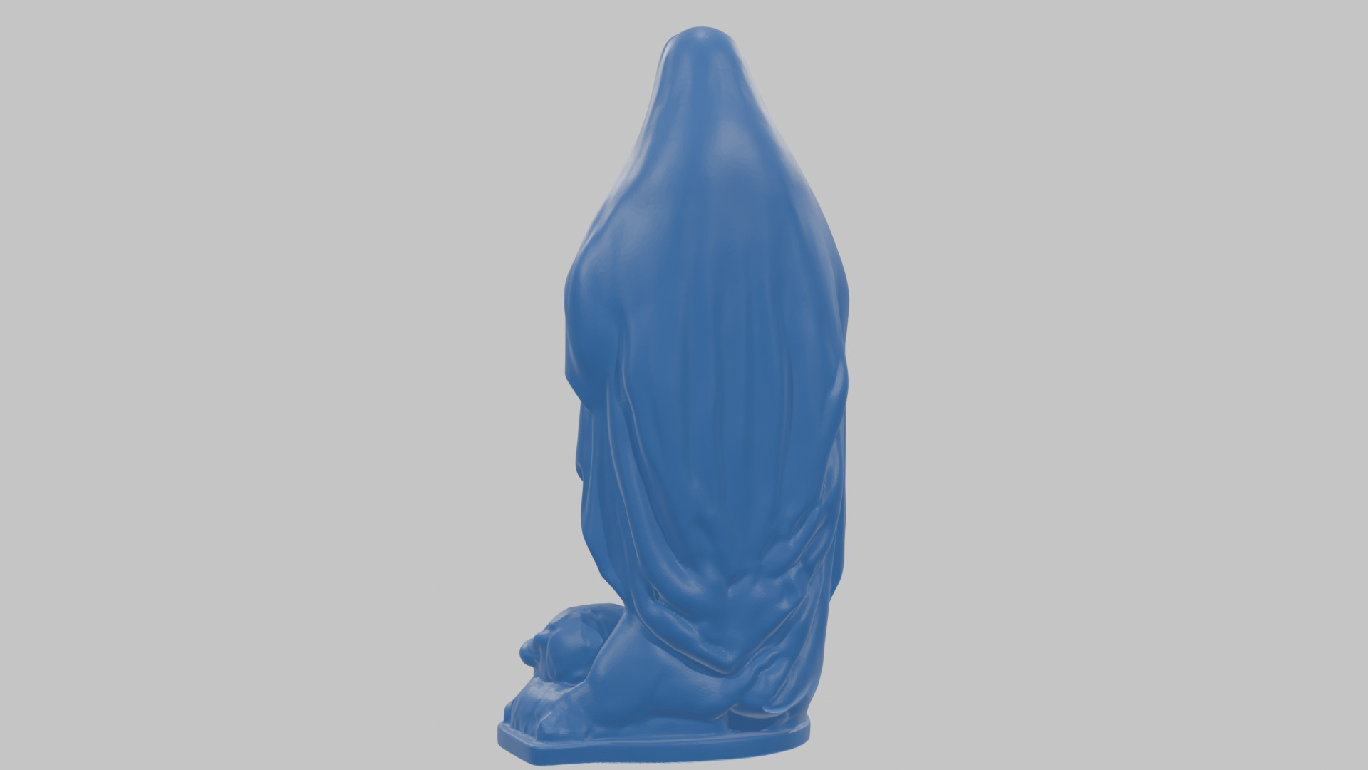 Marble Sculpture of Maria Virgen Mother Pregnant  Low-poly 3D model_26