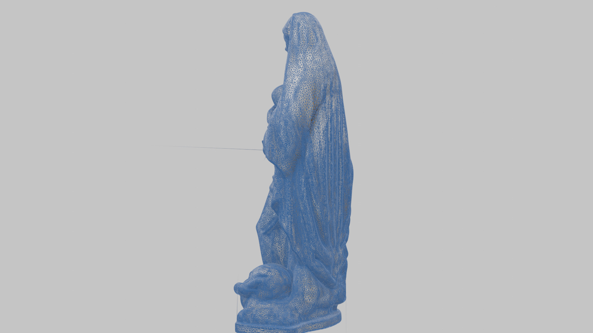 Marble Sculpture of Maria Virgen Mother Pregnant  Low-poly 3D model_44