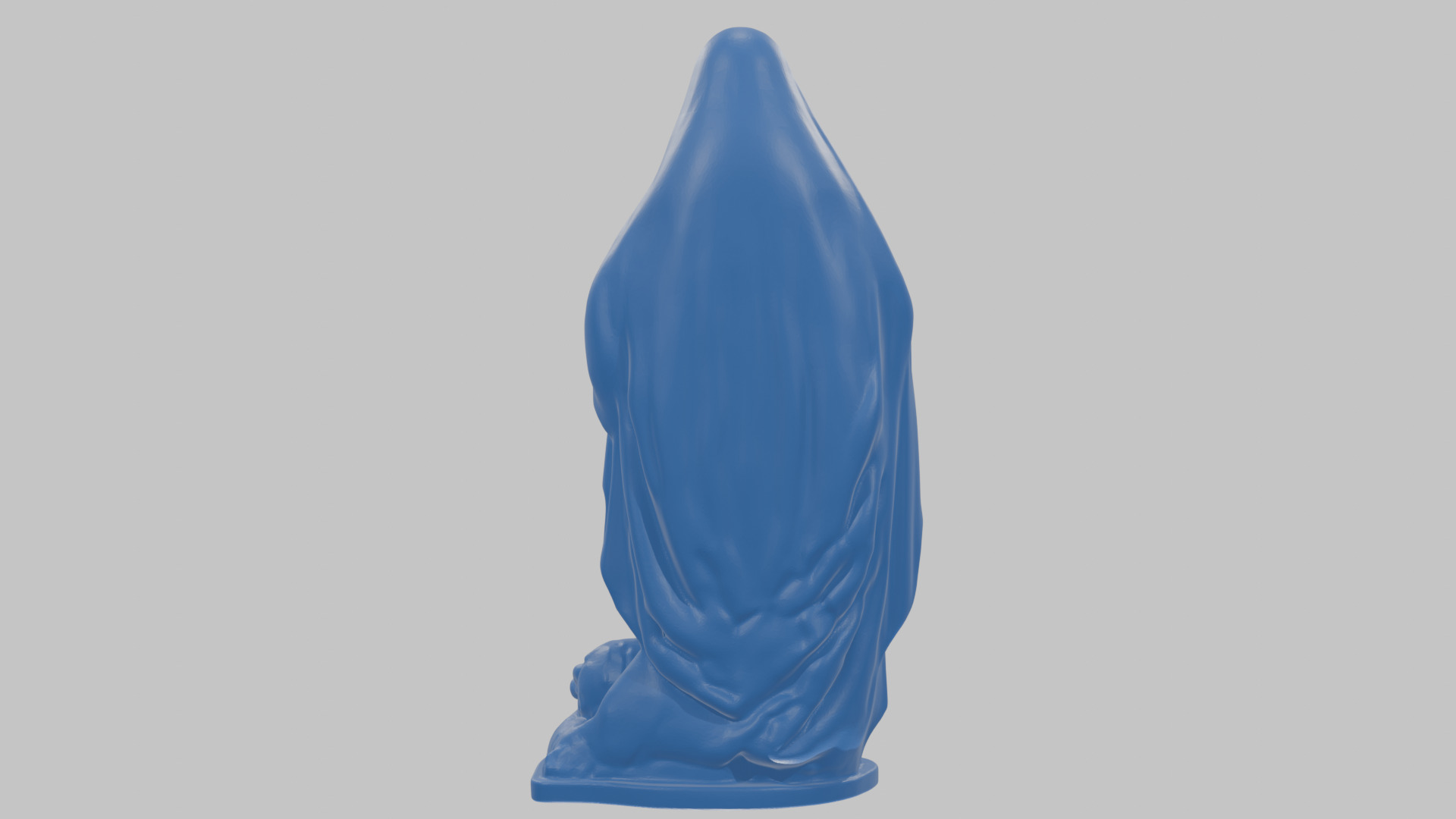 Marble Sculpture of Maria Virgen Mother Pregnant  Low-poly 3D model_25