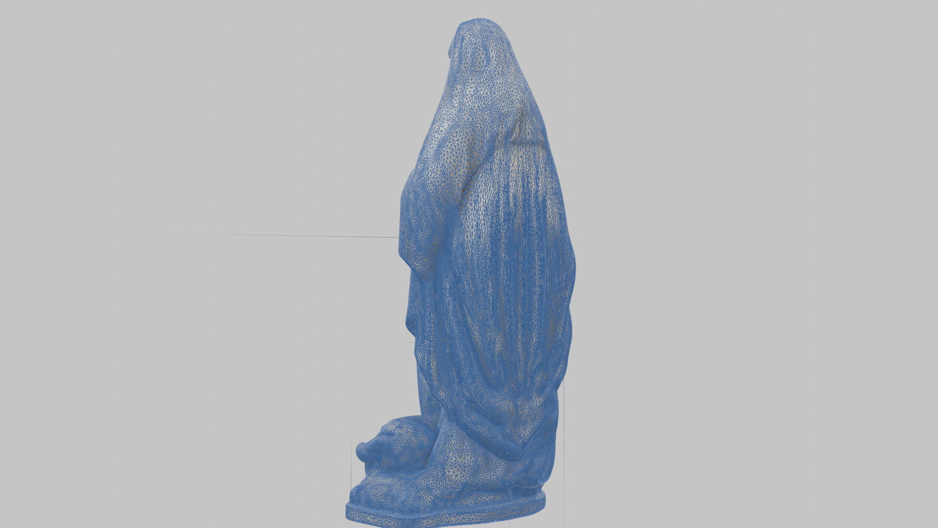 Marble Sculpture of Maria Virgen Mother Pregnant  Low-poly 3D model_43