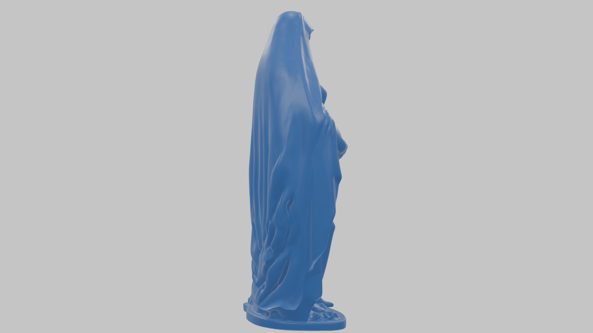 Marble Sculpture of Maria Virgen Mother Pregnant  Low-poly 3D model_22