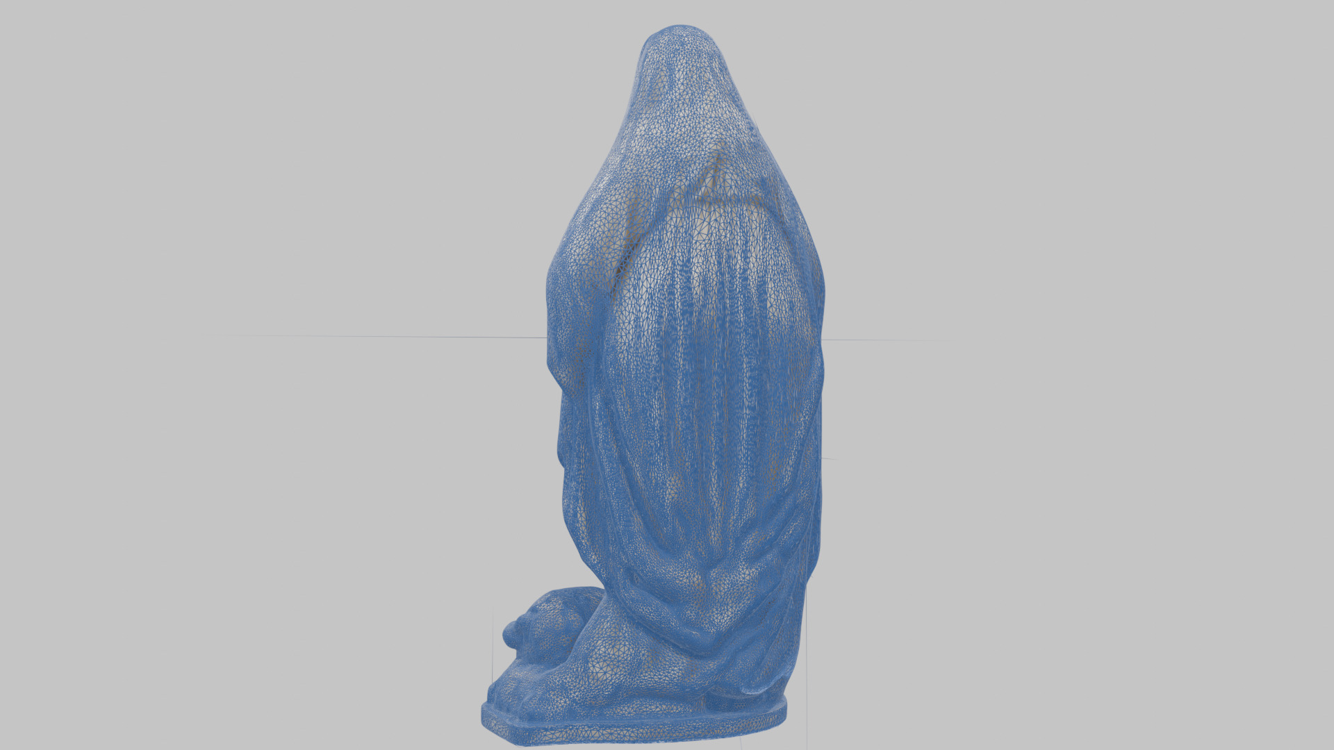Marble Sculpture of Maria Virgen Mother Pregnant  Low-poly 3D model_42